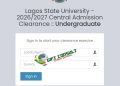 LAGOS STATE UNIVERSITY (LASU) ACTIVATES CENTRAL ADMISSIONS CLEARANCE PORTAL (LACACA) FOR 2026/2027 NEWLY ADMITTED STUDENTS